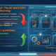 Illustration contrasting passive study habits causing the illusion of competence with active recall techniques for genuine memory retention.